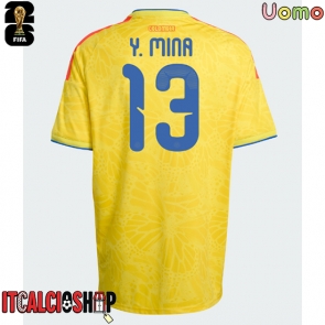 Colombia Yerry Mina #13 Prima Maglia Mondiali 2026 Manica Corta